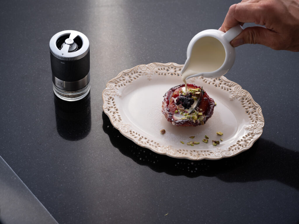 Spiced Nectarine and Blackberry Tartlette with Sikara Pepper