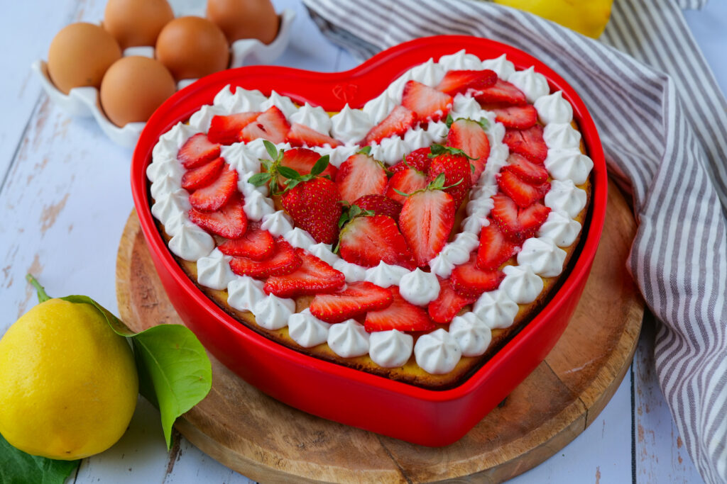 Healthy Lemon-Strawberry Cake