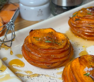 Sherri's Rosemary Honey Butter Sweet Potato Stacks