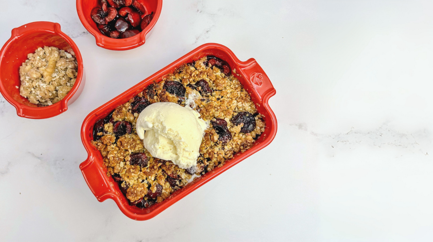 Cherry Crisp with Basil & Lemon Zest - Peugeot Saveurs
