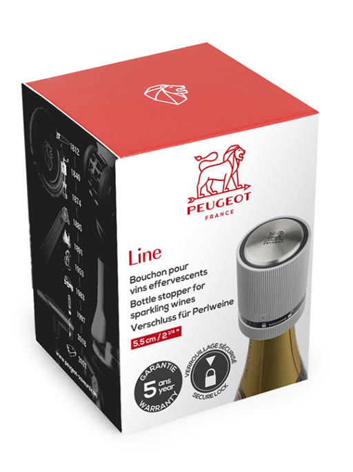 Line Cork for sparkling wines, aluminium, 5,5 cm - Peugeot Saveurs