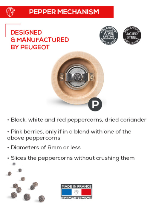 Glios Black Wooden Pepper Mill - 18cm (7.08 Inch) Manual Grinder With Stainless Steel Mechanism