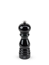 Paris Manual salt mill in black lacquered finished wood, 18 cm