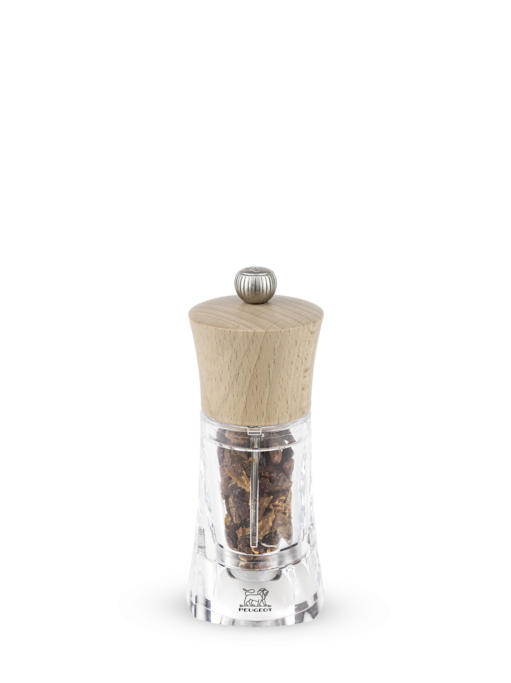 Oléron Manual chili pepper mill in wood and acrylic, natural 14 cm