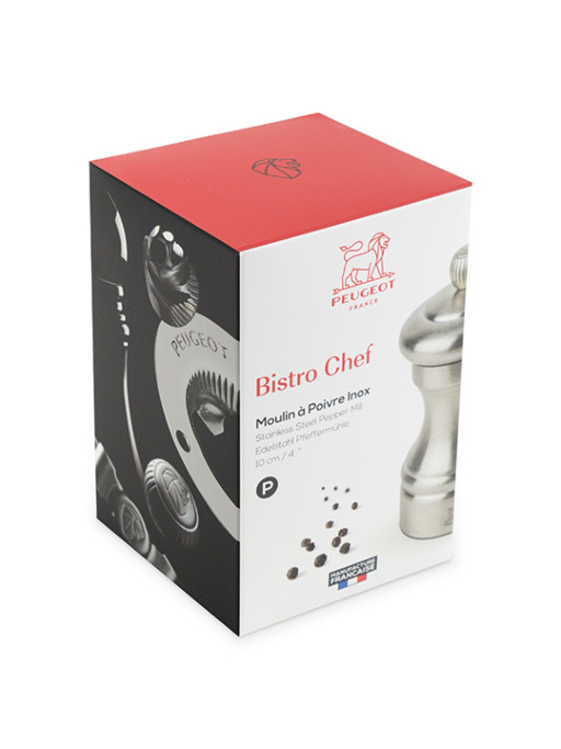 Bistro chef Manual pepper mill in stainless steel 10 cm - 4in