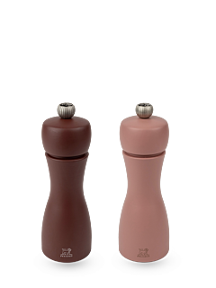 【モルトベーネ】119本 スパイシーカラー Tahiti Set of manual beech wood salt and pepper mills in moss