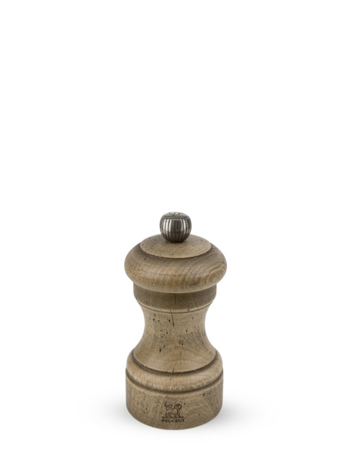 Bistro antique Manual pepper mill in aged wood 10 cm - 4in