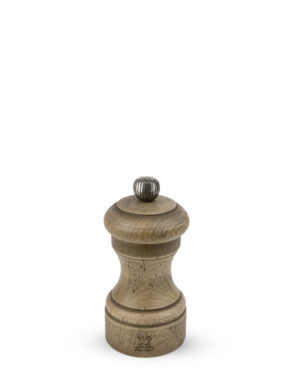 Bistro antique Manual salt mill in aged wood 10 cm - 4in - Peugeot