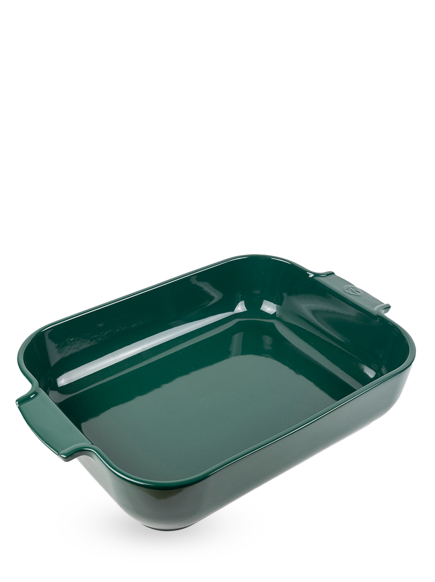 Appolia Ceramic rectangular baking dish in green forest, 40cm