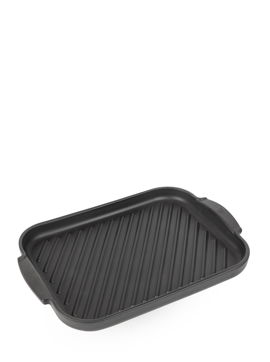 Grill to table Rectangular ceramic grill dish, black, 38 cm - 15