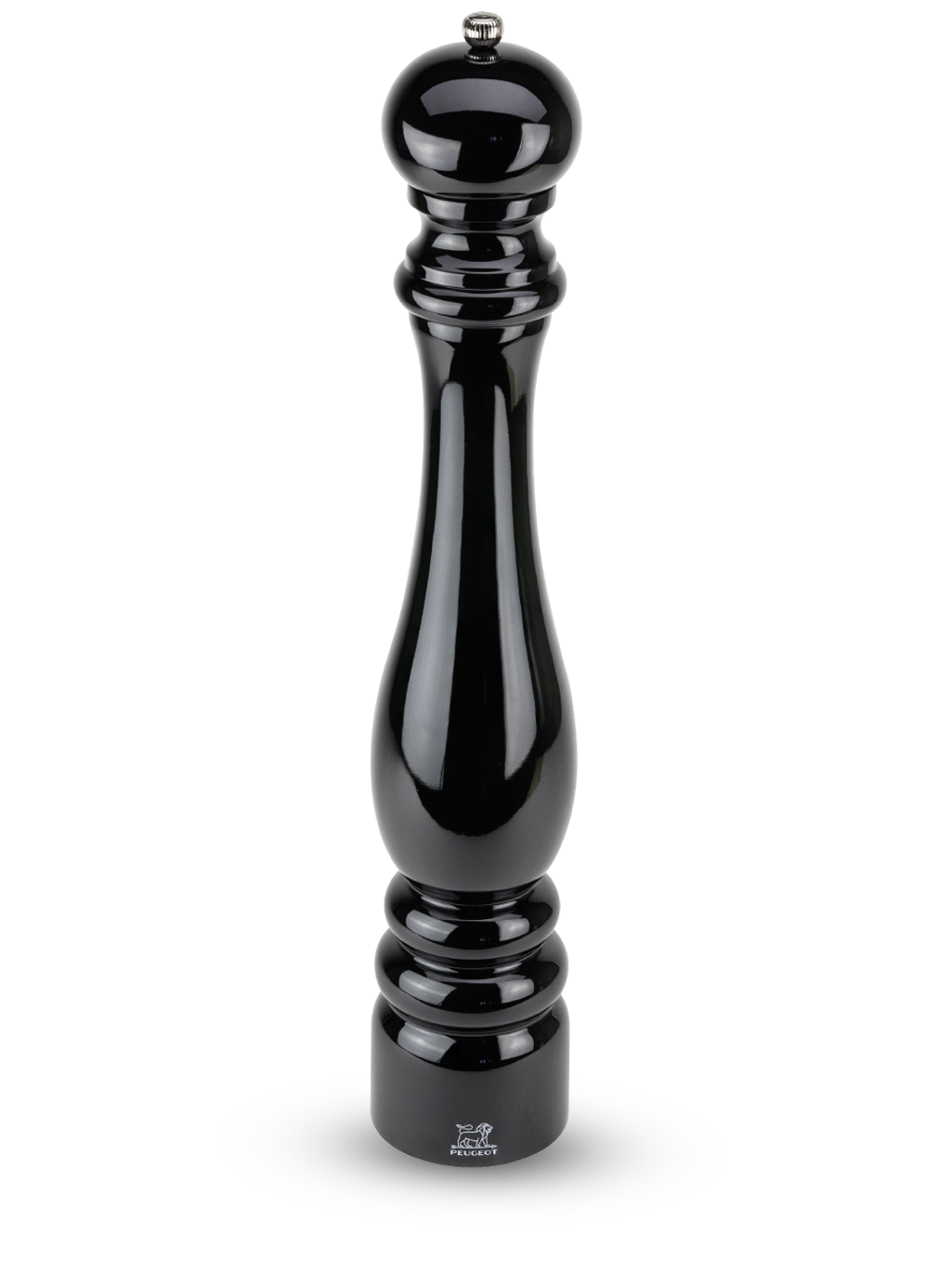 Paris Manual pepper mill in black lacquered finished wood, 50 cm
